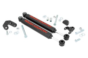 Jeep Wrangler Dual Steering Stabilizer - Rough Country - 2.5-6.5 Inch Lift - '97-'06 Jeep Wrangler Dual Steering Stabilizer - Rough Country - 2.5-6.5 Inch Lift - '97-'06